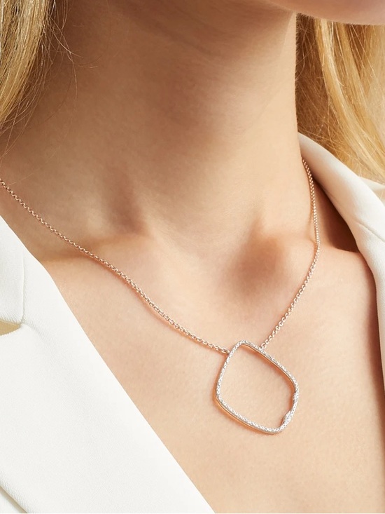 MONICA VINADER Jewelry - Monica Vinader Riva Hoop Cocktail Necklace 18k Rose Gold Vermeil & Diamond